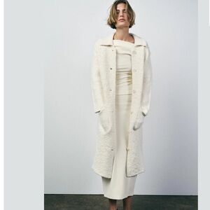 ZARA WOOL BLEND KNIT COAT